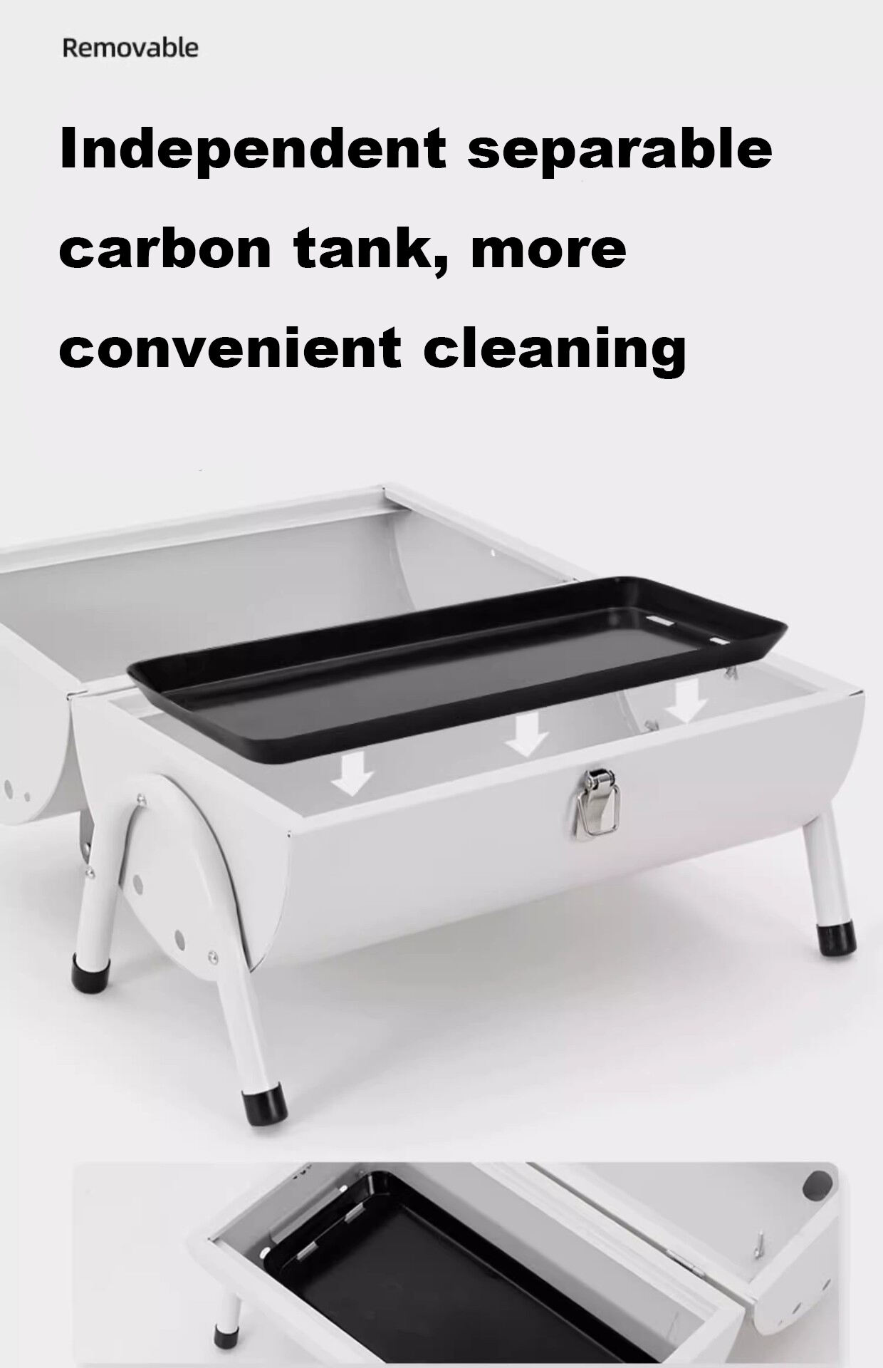 Portable BBQ Grill-White manufacture