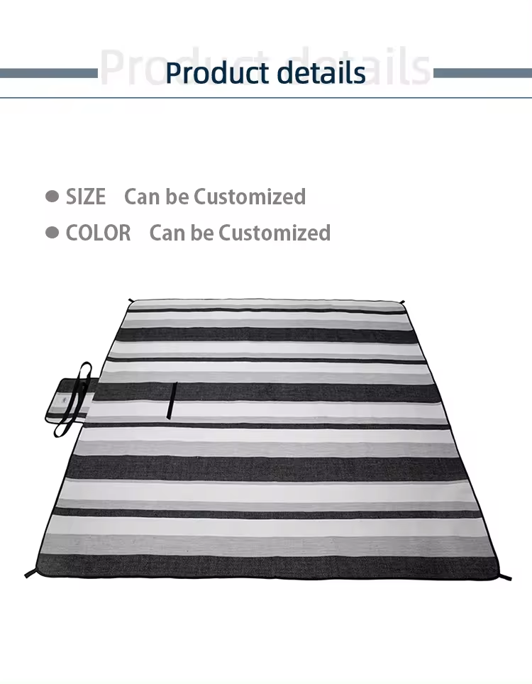 Foldaway picnic rug manufacture