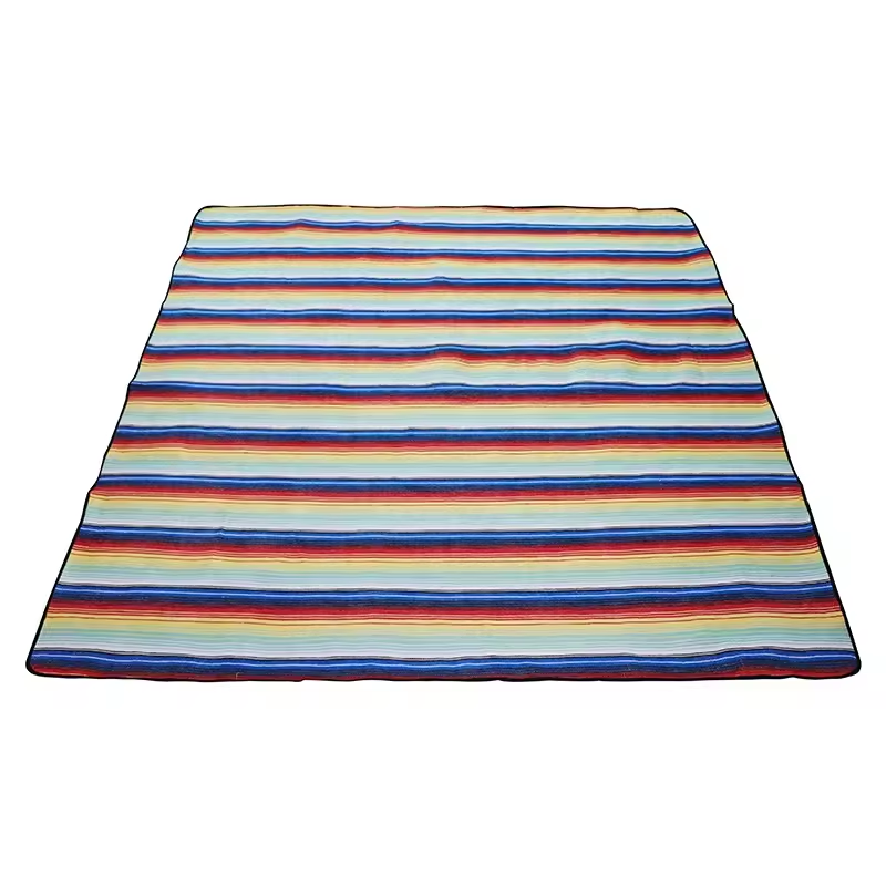 Rainbow stripe picnic mat