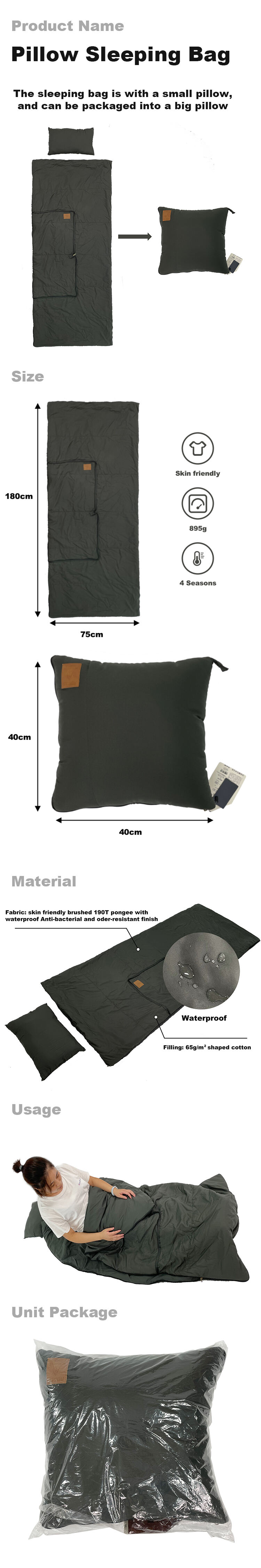 Blanket Pillow Sleeping Bag supplier