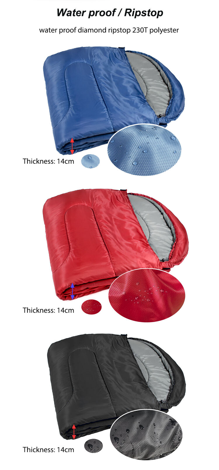 Winter Thick Warm Sleeping Bag Wide Large Size For More Comfortable Use supplier