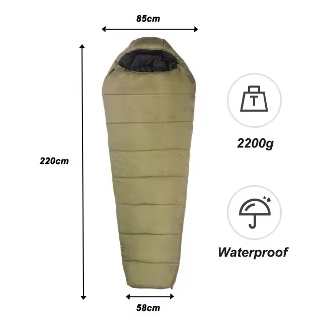 Hot Sale Adult Outdoor Waterproof Mummy Sleeping Bag for Camping Hiking Travel factory