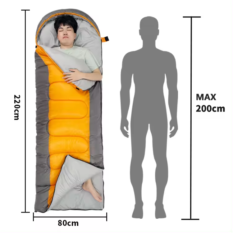 Customizable Adult Waterproof 3 Season Outdoor 2 Person Double Sleeping Bag For Camping manufacture