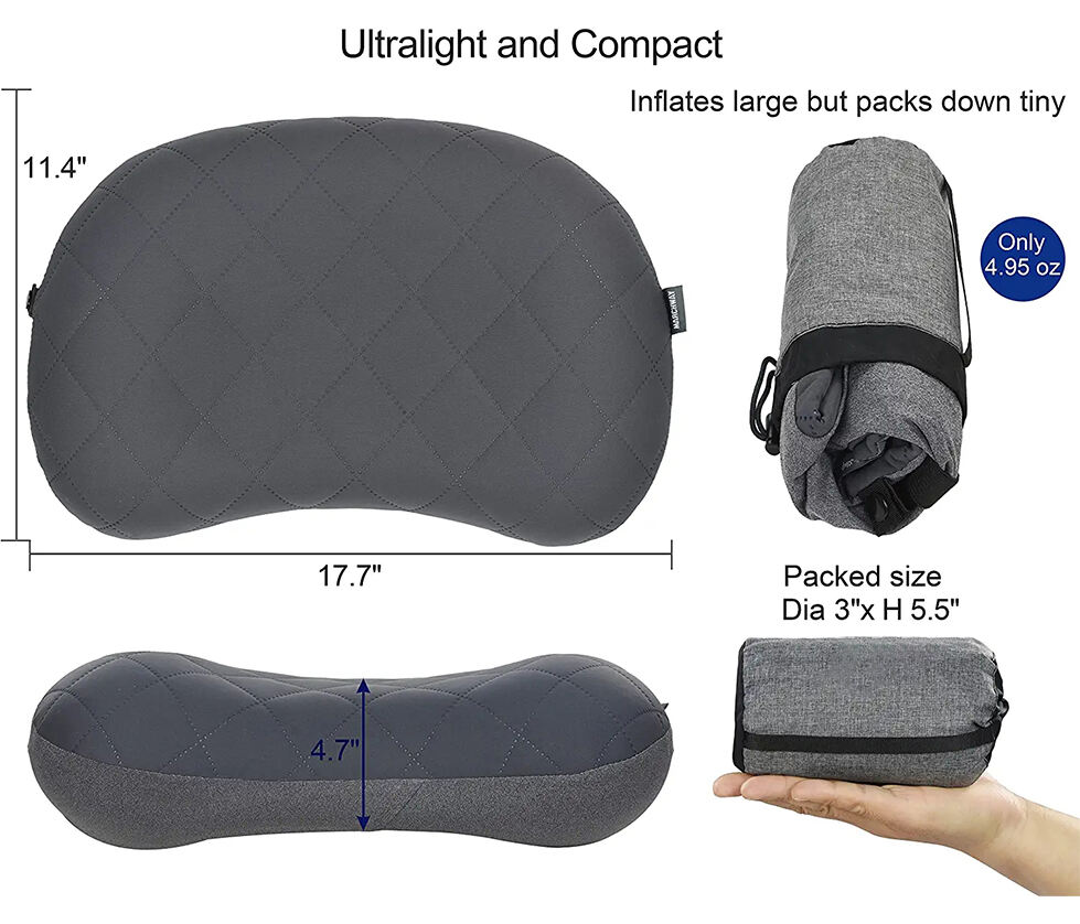 Detachable Fabric Cover Travel Pillow (Flat Crescent Pillow) details