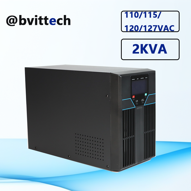 Sinewave UPS sistem, 72VDC do 110/115/120/127VAC 2000VA/1800W, Mini Tower, Črna, Podpora OEM zunanja baterija