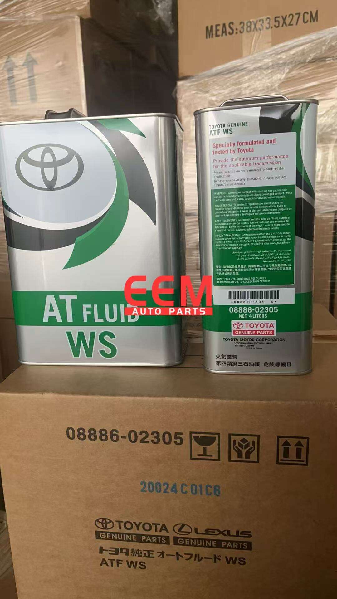 TOYOTA 08886-02305 LUBRICATING OIL AT/WS GREEN FILLING