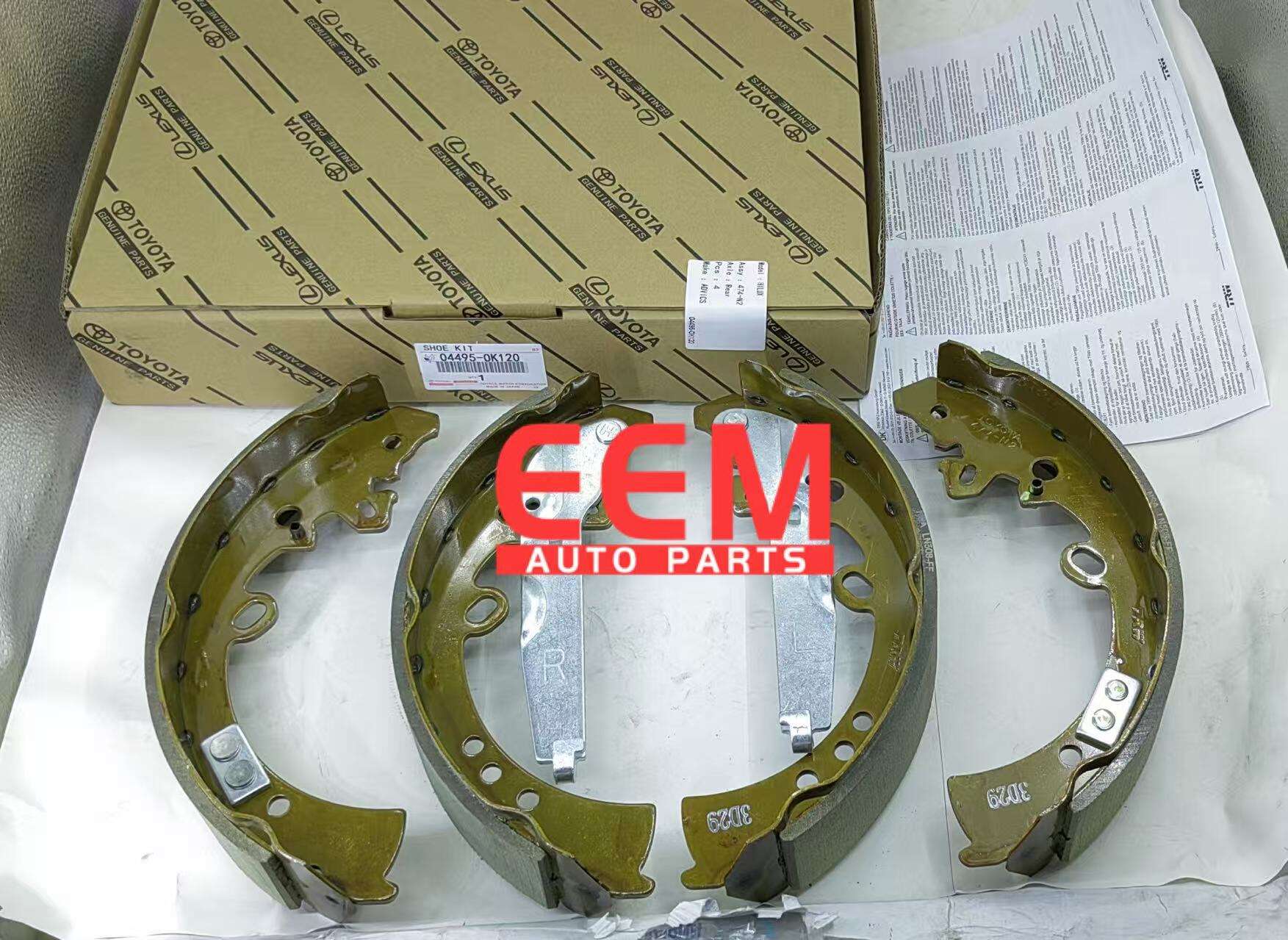 TOYOTA QUALITÉ ORIGINALE 04495-0K120 KIT DE PATINS, FREINS ARRIÈRE