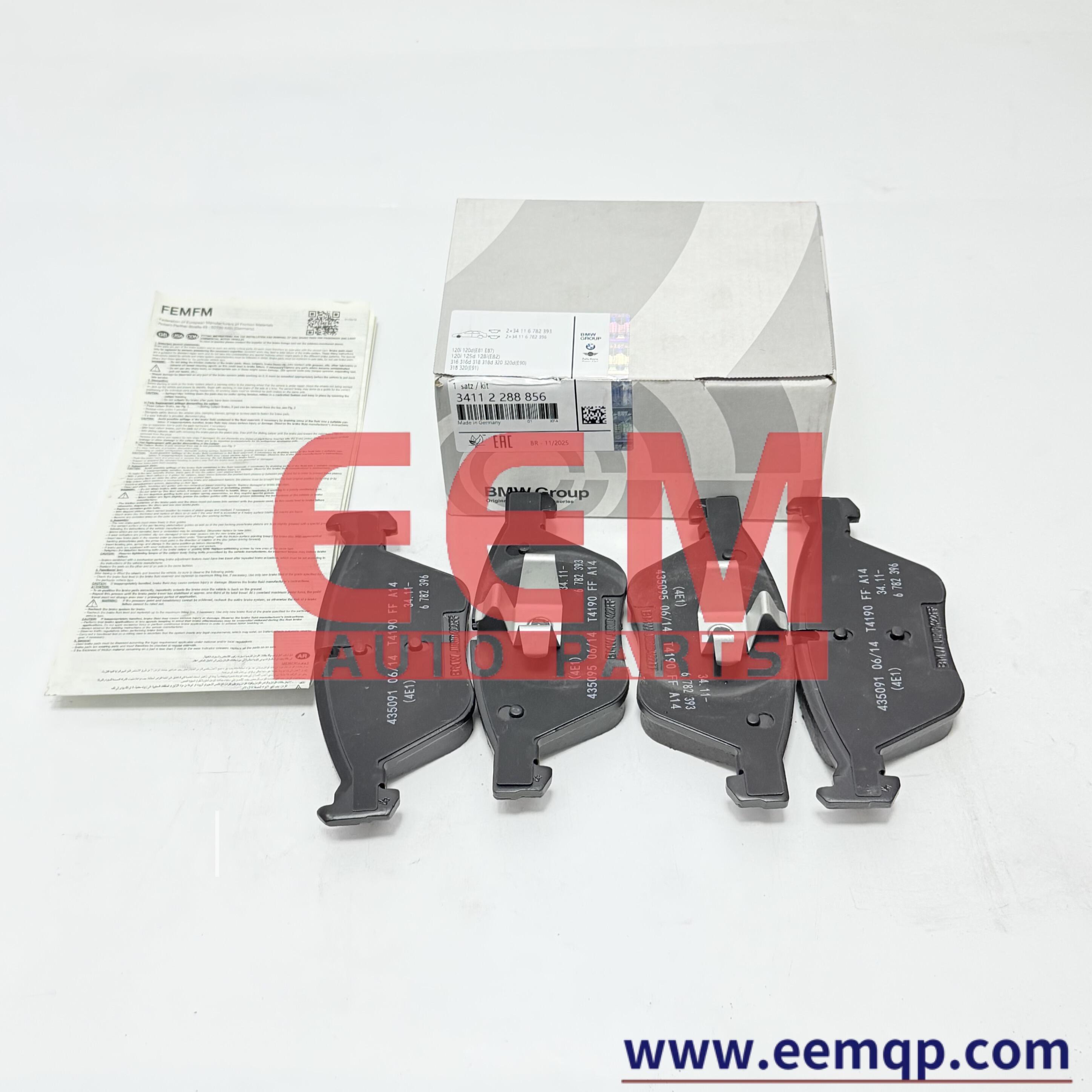 34112288856 Front Brake Pads - Premium Ceramic Brake Components for BMW