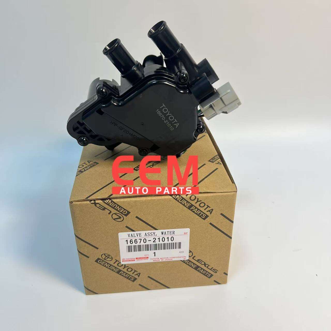 TOYOTA GENUINE QUALITY 16670-21010 WATER VALVE COMPONENT WITH SUPPORT BRACKET