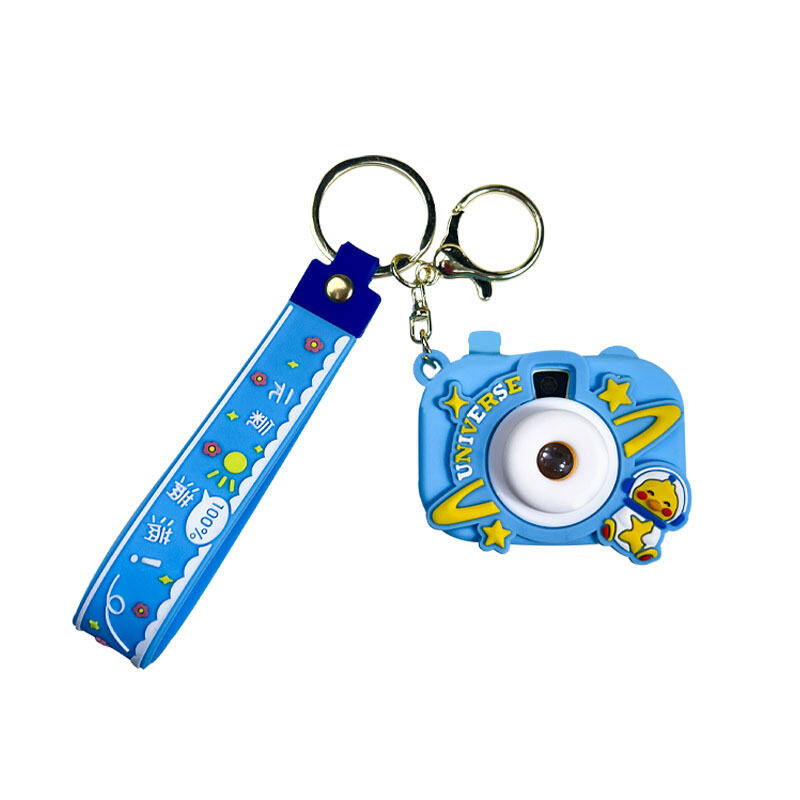 3-6 years old boys and girls luminescent simulation projection camera keychain  Panda light projection camera keychain customization