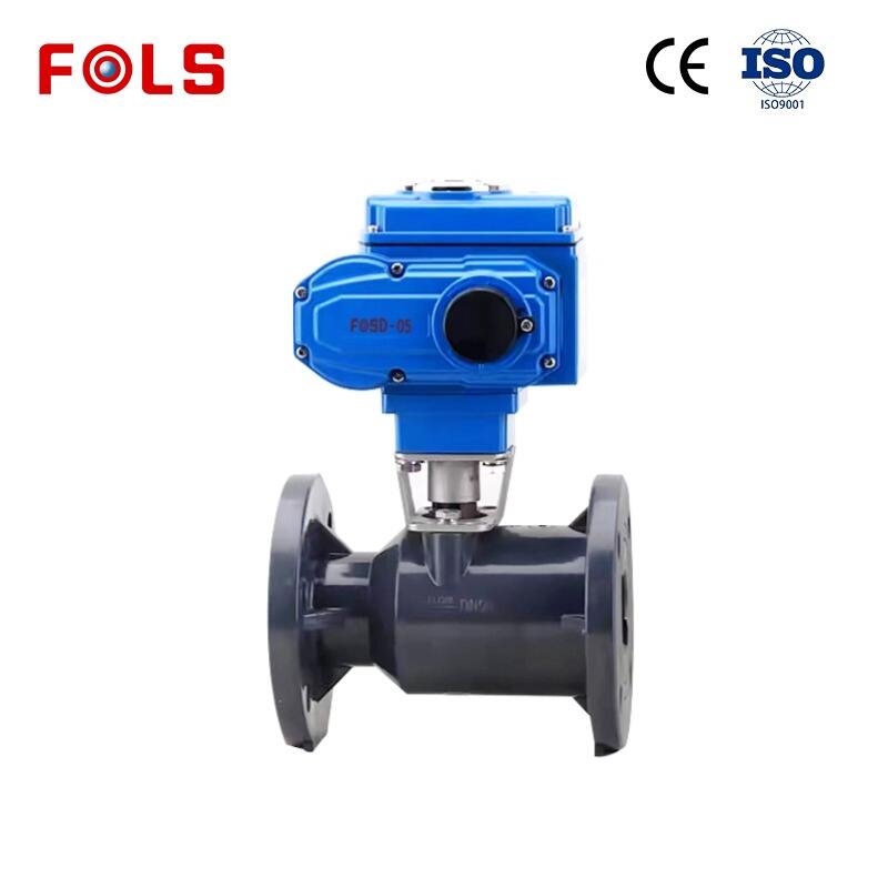 FOLS 2 Kryptys Flanginis PVC Elektrinis Globulio Vandenis