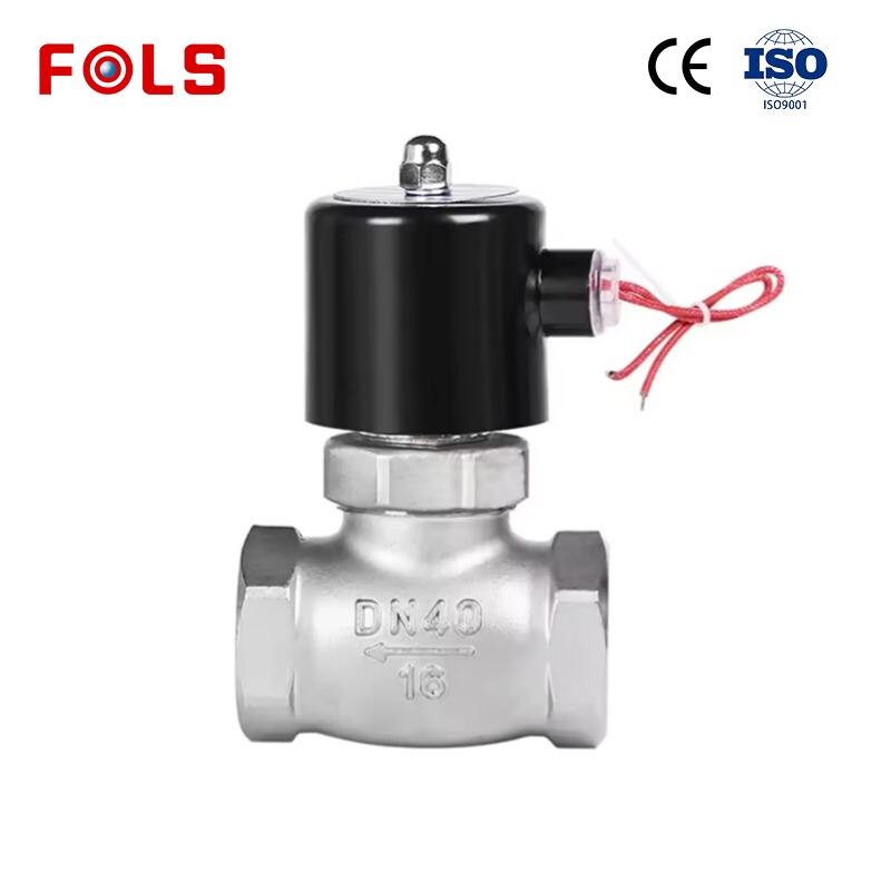 Katup Solenoid Baja Tahan Karat 304 316 Uap Suhu Tinggi AC220V DC24V Biasanya Tertutup Gas Ulir Lurus Betina