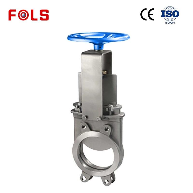 Manual concealed rod protruding ear knife gate valve