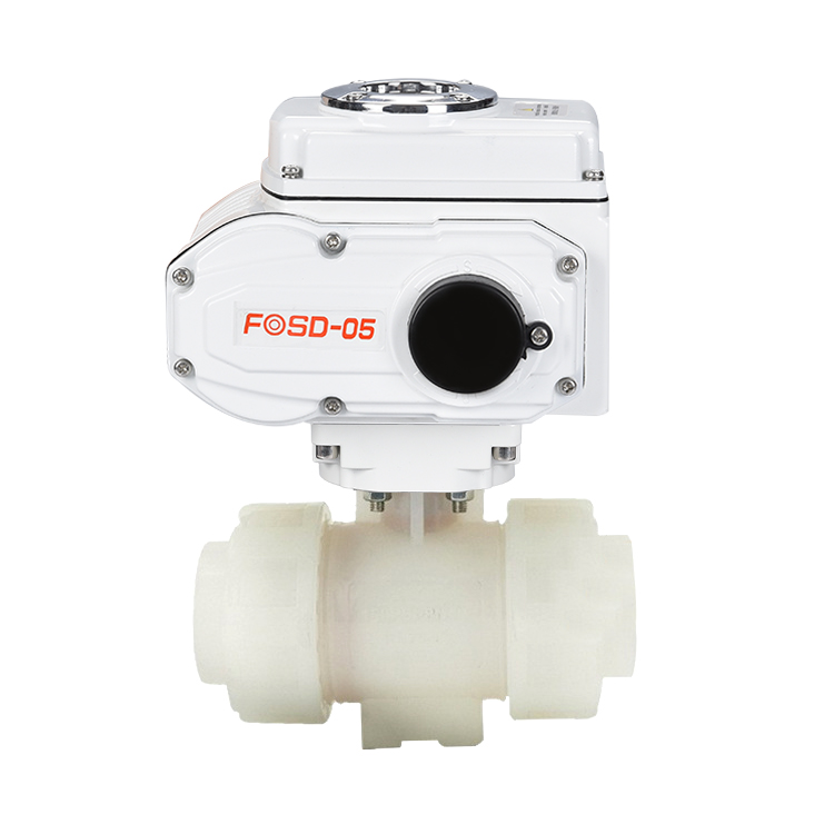 2 Way  Motorized Ball Valve,Suitable for use below 80°C. PVC Double Union Ball Valve  For water and oil and air