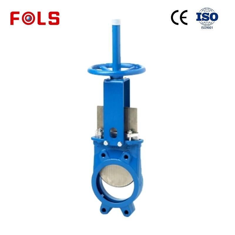 Manual rising stem lug knife gate valve