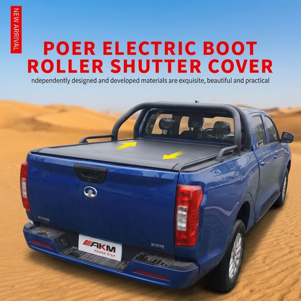 Waterproof Aluminum Alloy Phone App Remote Control Roller Shutter Bed Cover for GWM Poer Great Wall PAO Tonneau Cover
