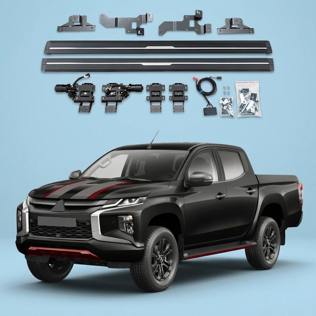 Exterior Accessories 4x4 Electric Side Step for Mitsubishi Pickup TRITON L200 Running Boards MAGNET DOOR Step