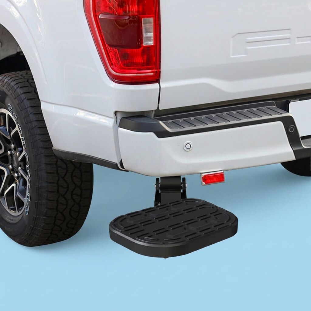 Custom Rear Bed Step Retractable Bumper Truck Tailgate Step for Ford F-150 trunk foot board F150 folding step
