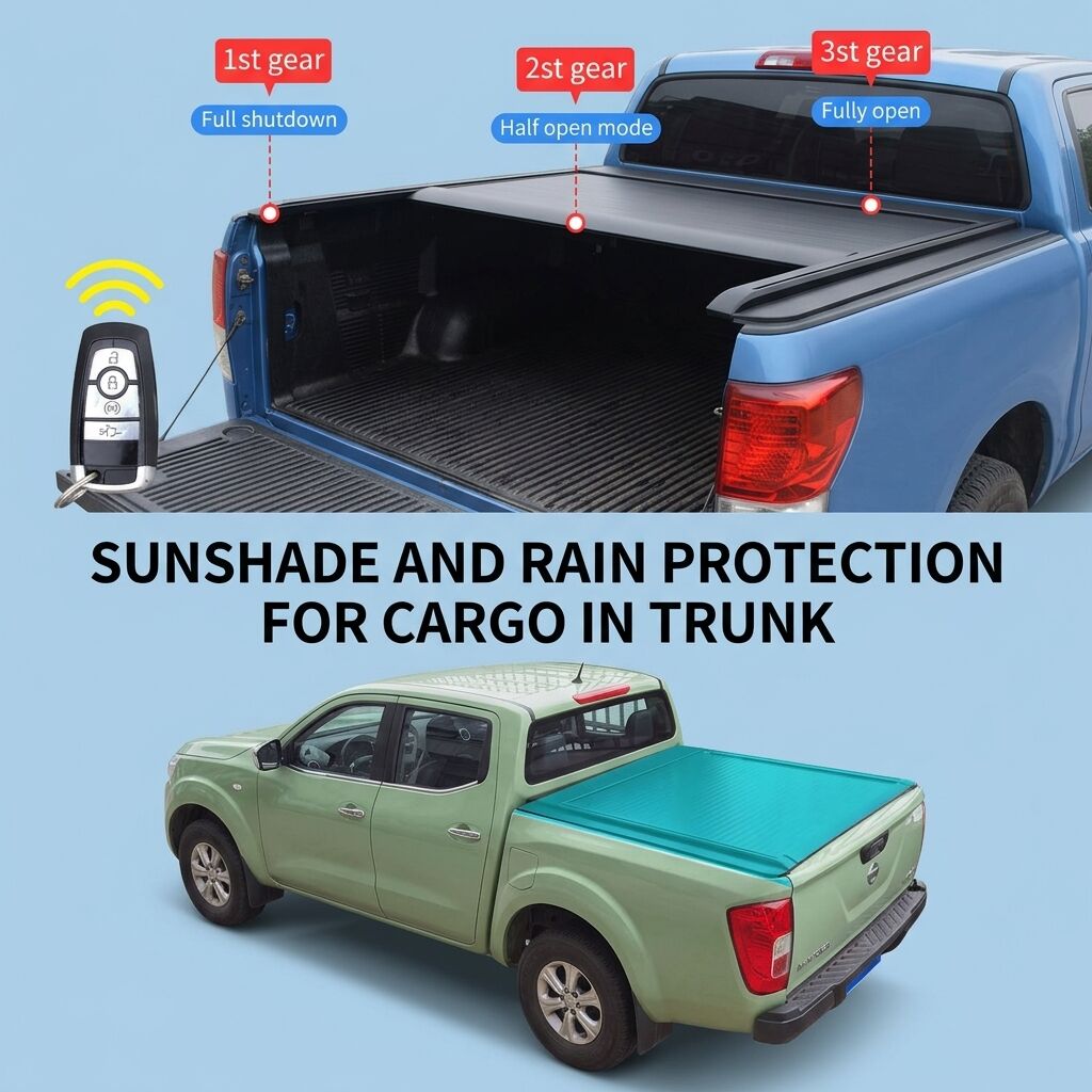 Key Remote Control Retractable Pickup 4x4 Bed Electric Tonneau Cover for Changan Lantuozi Power Roller Shutter Land Tourer