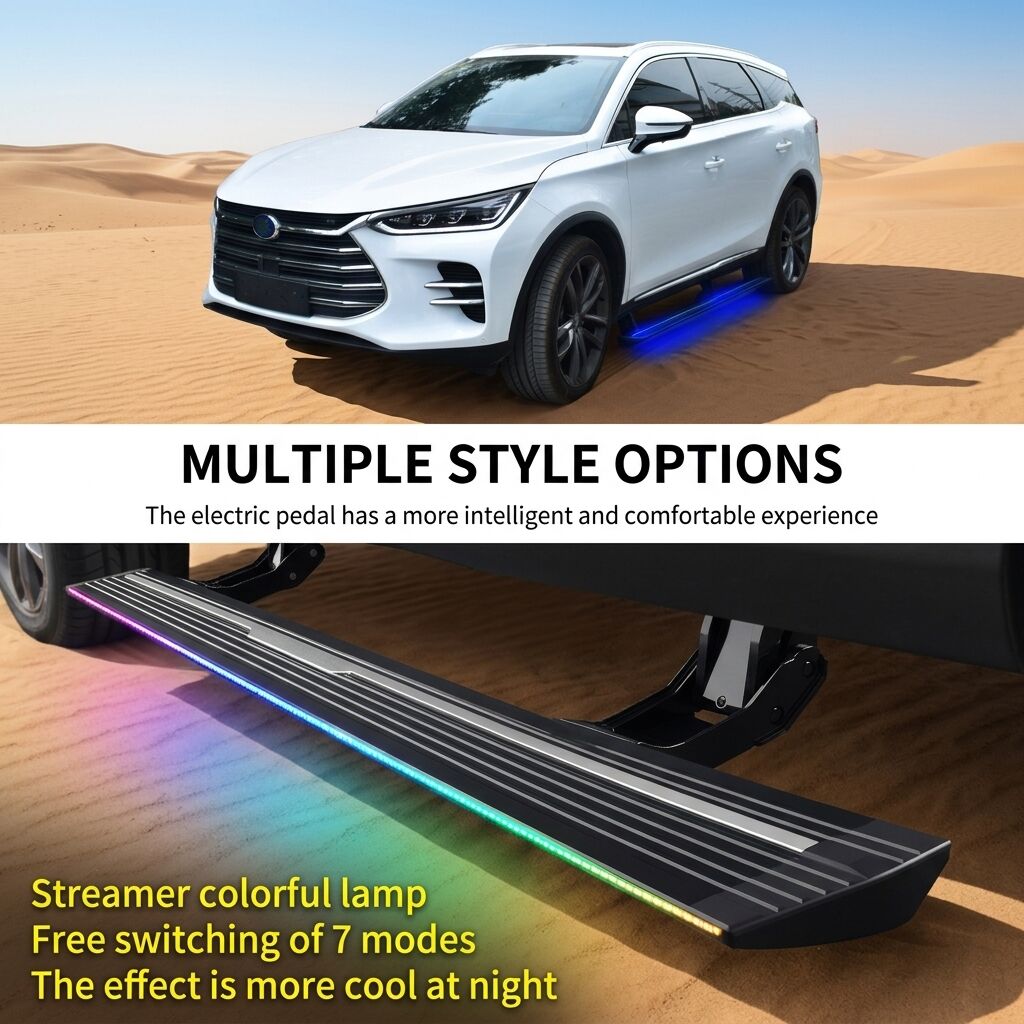 Automobile Electric Pedal  Aluminum Running Board Automatic Telescopic Pedal  for BYD Tang EV Electric Side Step