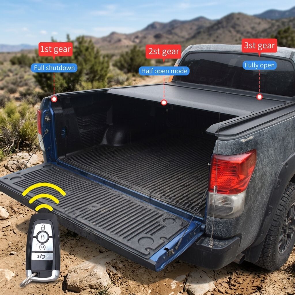 Factory Water-proof Retractable Pickup Electric Hard Tonneau Cover for Toyota Hilux REVO/ROCCO Truck Bed Cover