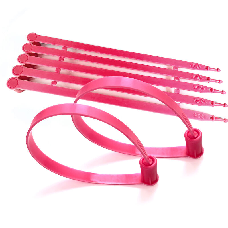 high security one time use pull tight polyethylene tamper proof plastic seals pull seal customized style plastic seal-2