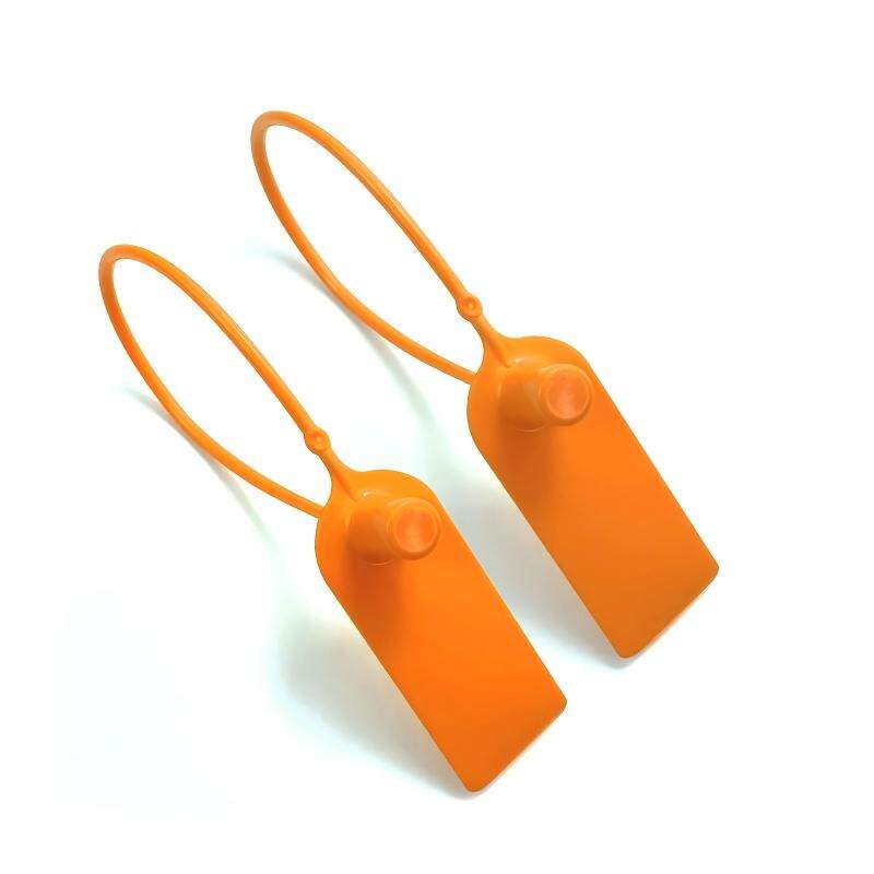custom color 20cm fixed length clothing hang tag garment seal tight tamper proofing safety label for shoes handbags-2