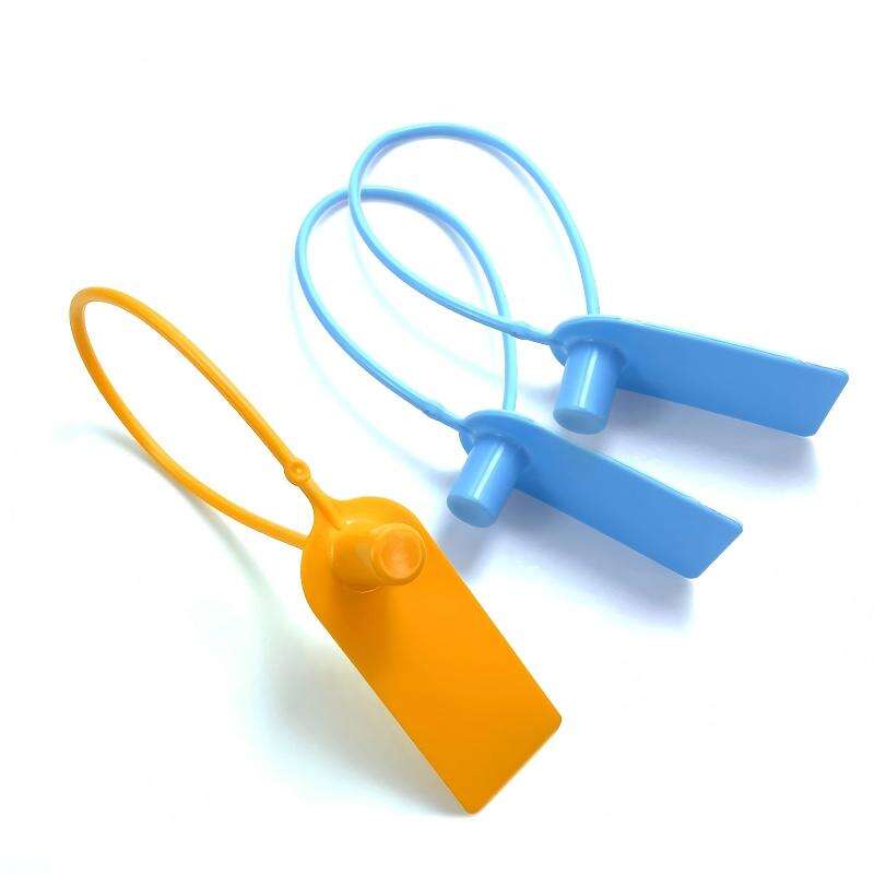custom color 20cm fixed length clothing hang tag garment seal tight tamper proofing safety label for shoes handbags-5