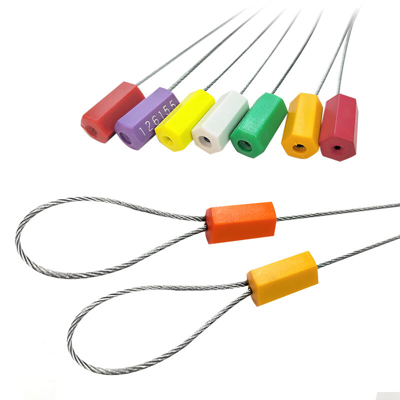 Disposable high safety hexagonal steel wire seal truck trailier shipping cable lock