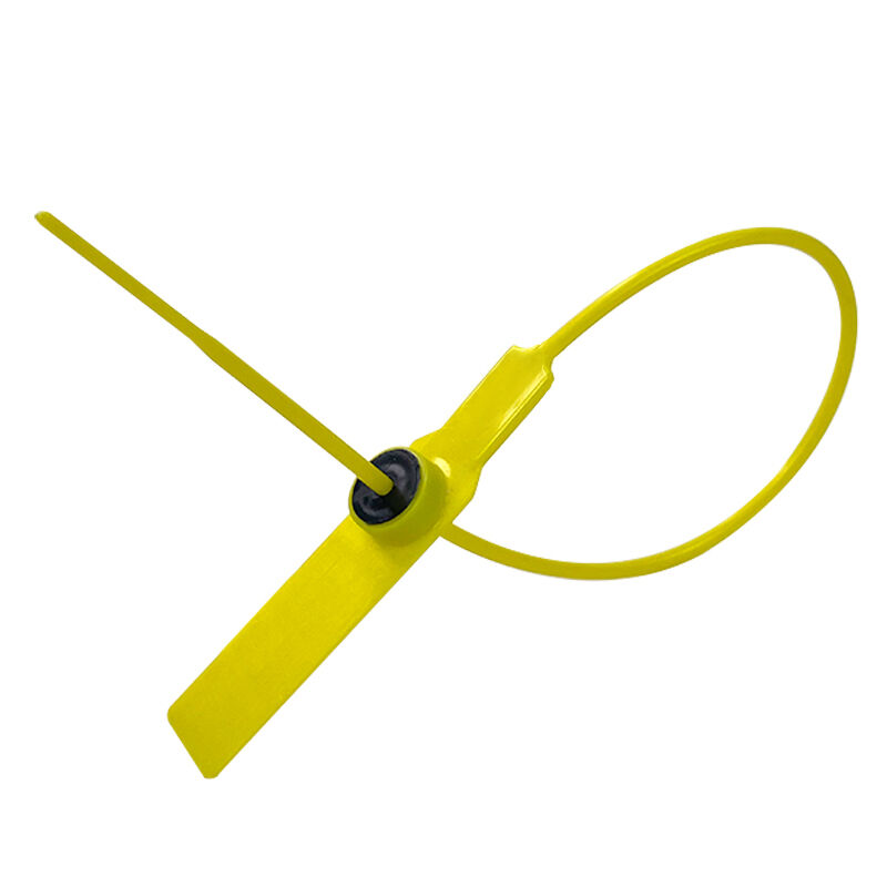 high security 28cm plastic seals with label tag cable lock metal insert plastic security seal manufacture-2