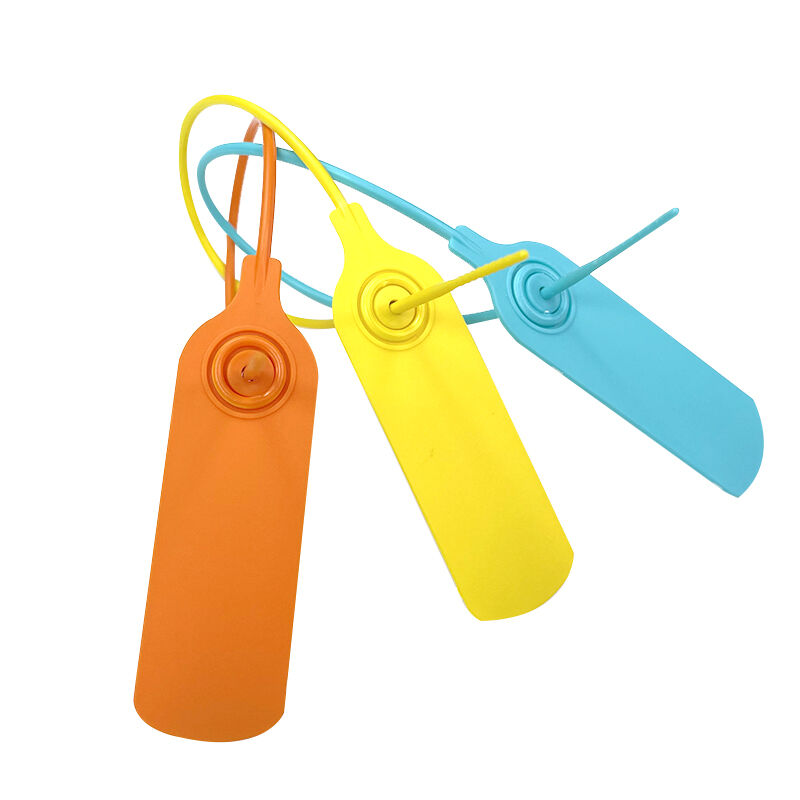 Customized logo serial number disposable tamper proof security plastic seal lock for express delivery