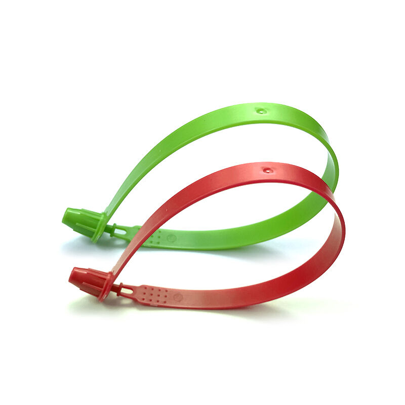 25cm Plastic hang Tag String Lock Garment Seal Plastic Hanging Tag Disposable Tight Tamper Plastic Seal