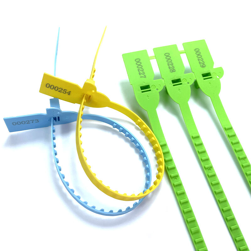 plastic seal lock strip with factory pull tight container security plastic seal with tag935-2