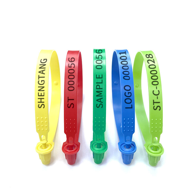 25cm plastic hang tag string lock garment seal plastic hanging tag disposable tight tamper plastic seal-2