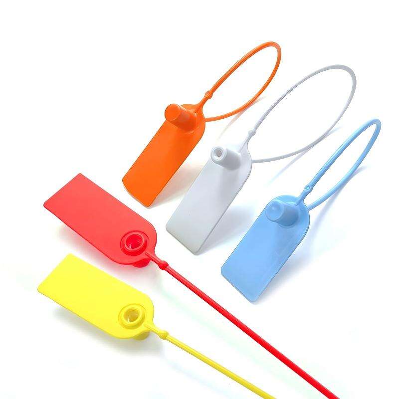 custom color 20cm fixed length clothing hang tag garment seal tight tamper proofing safety label for shoes handbags-3