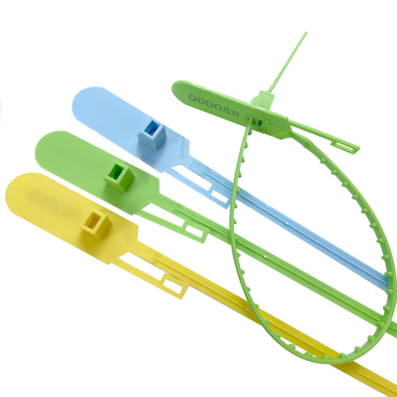 plastic seal lock strip with factory pull tight container security plastic seal with tag-3