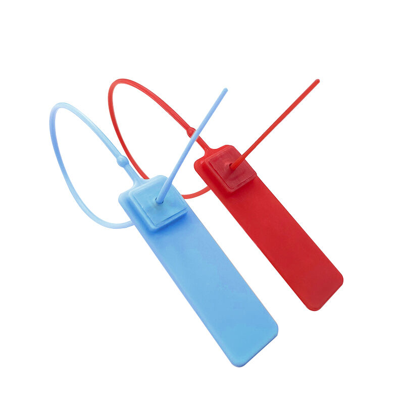 High Security 28cm Plastic Seals with Label Tag Cable Lock Metal Insert Plastic Security Seal Mold Manufacture