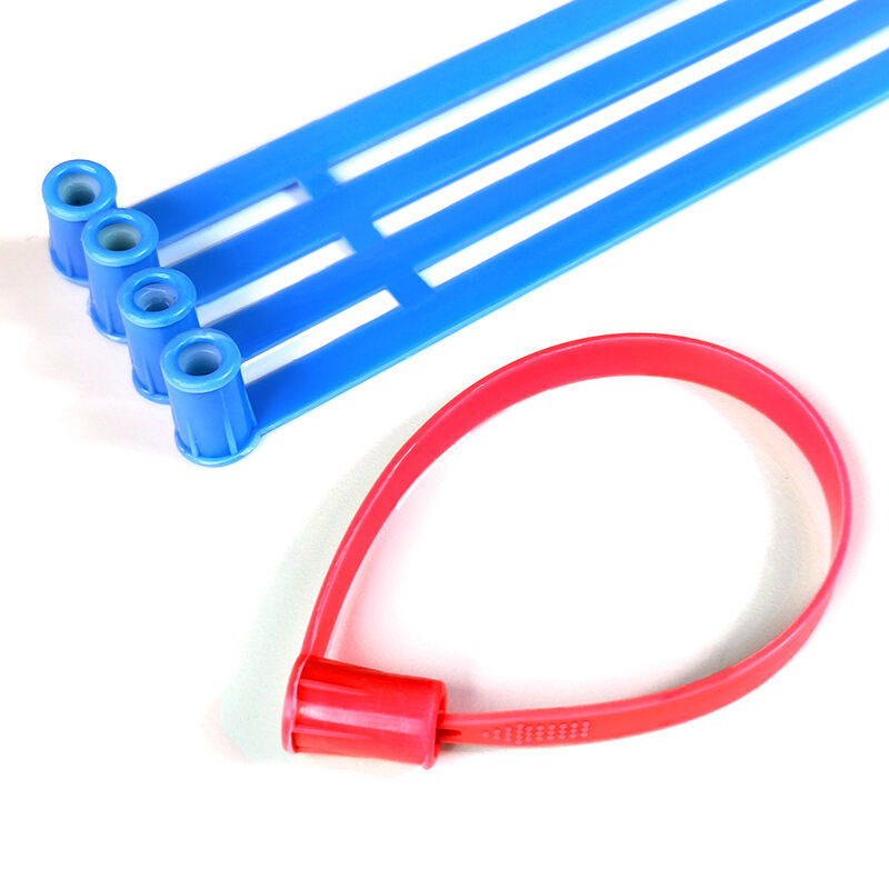 high security one time use pull tight polyethylene tamper proof plastic seals pull seal customized style plastic seal-3