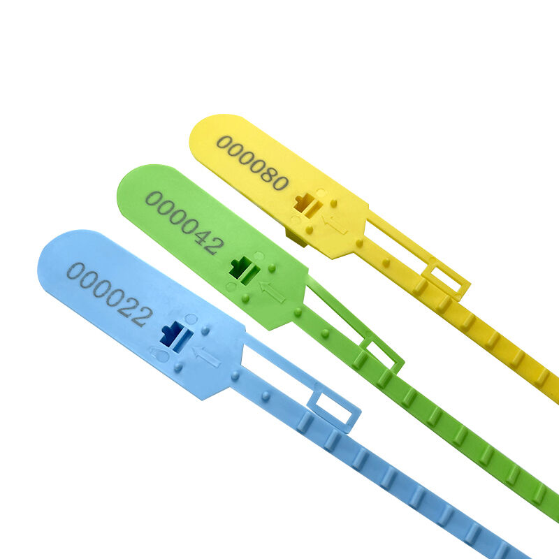 plastic seal lock strip with factory pull tight container security plastic seal with tag-4