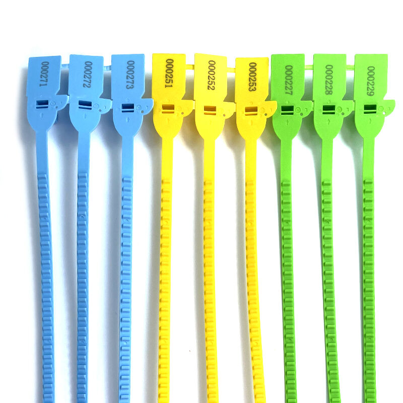 plastic seal lock strip with factory pull tight container security plastic seal with tag935-3