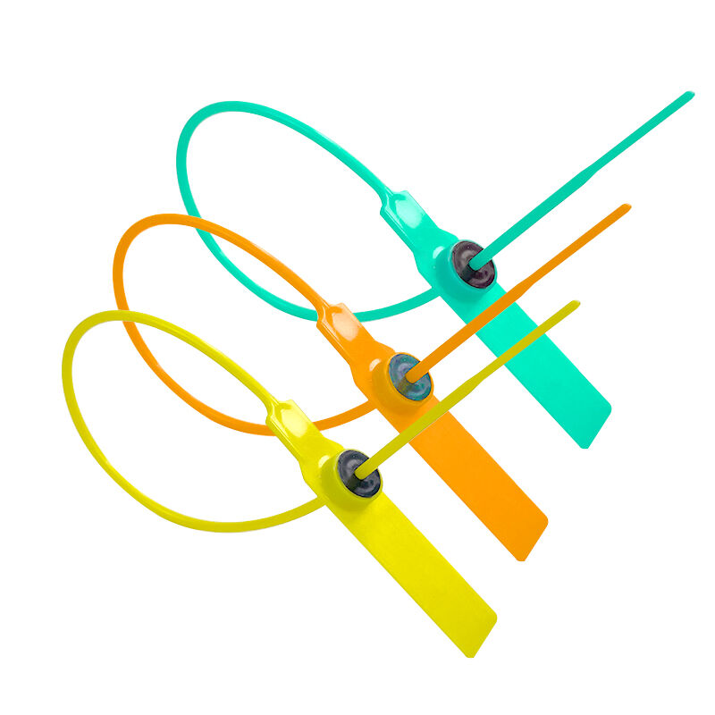 High Security 28cm Plastic Seals with Label Tag Cable Lock Metal Insert Plastic Security Seal Manufacture