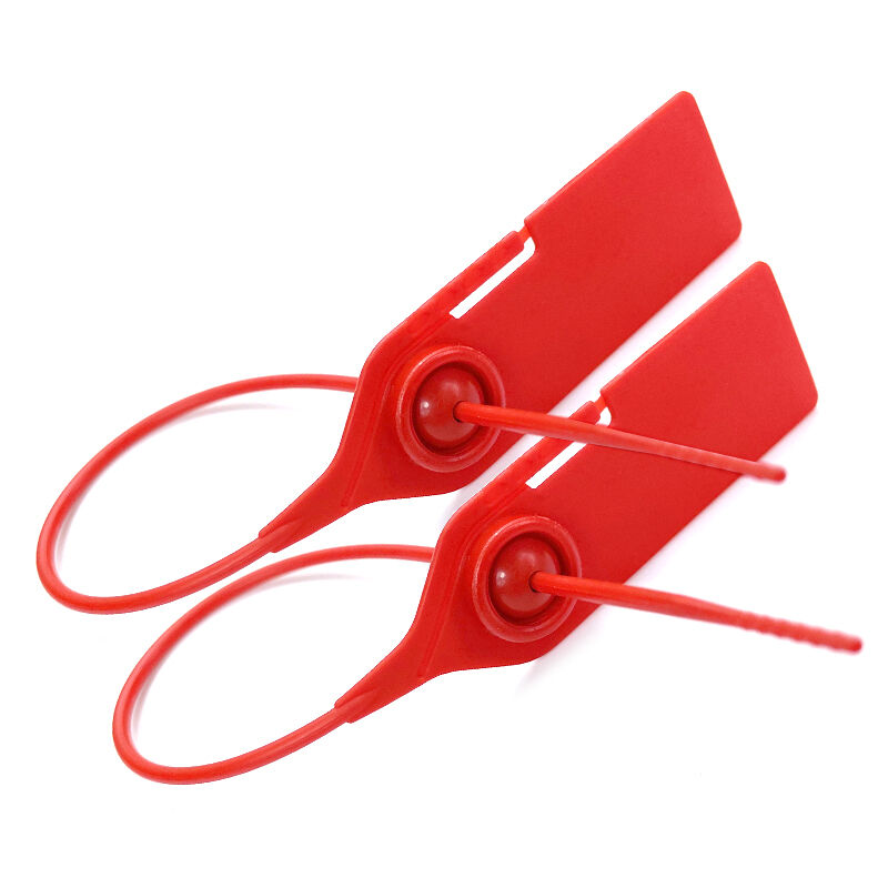 airline freight logistic transport custom plastic seal hand tear off 235mm pull tight disposable plastic security seal-4