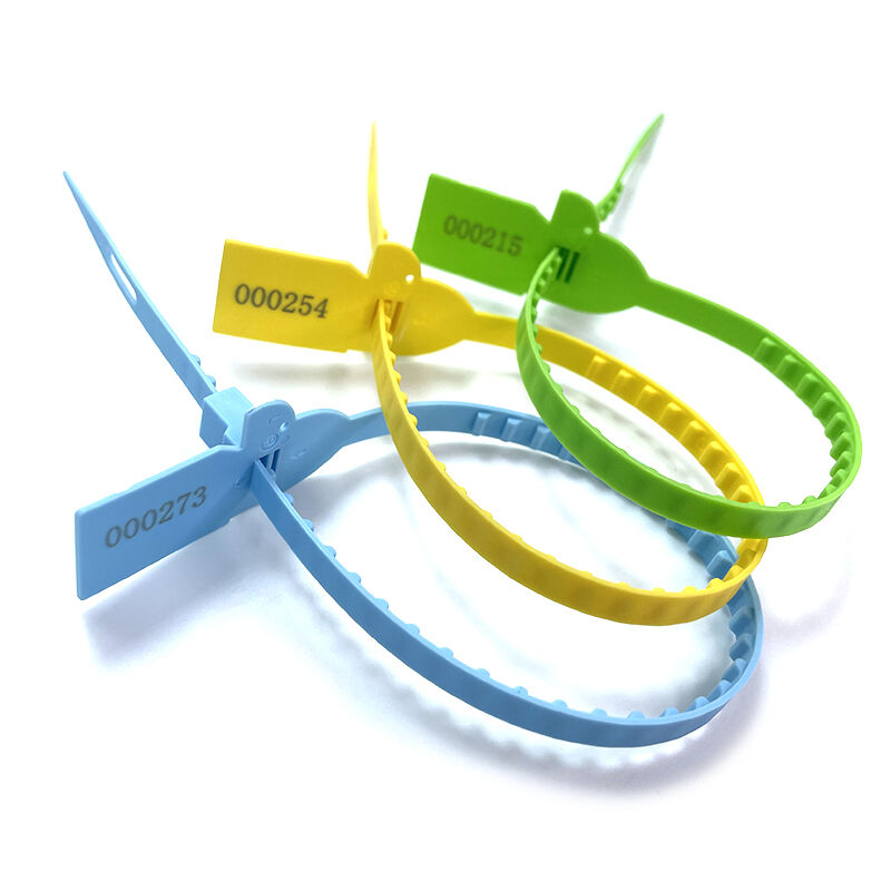plastic seal lock strip with factory pull tight container security plastic seal with tag935-5