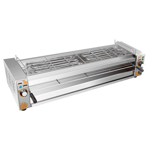 Electric Anthracitic BBQ Grill with Salamander