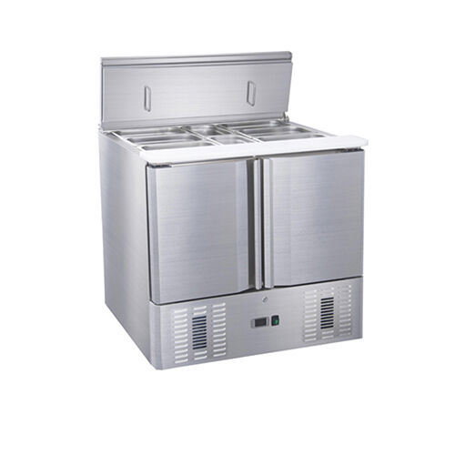 2-türige Salatarbeitsbank mit Schneidplatte, 225 L