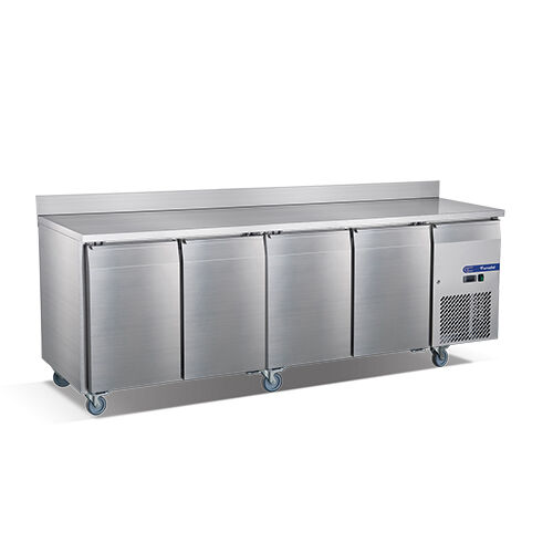 congélateur sous-comptoir à 4 portes, refroidi par ventilateur, avec dosseret