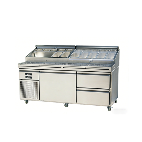 ফার্নোটেল ১ দরজা, ২ টি দানবাক্স বিশিষ্ট পিজ্জা প্রিপ স্টেশন ৫২৯ লিটার