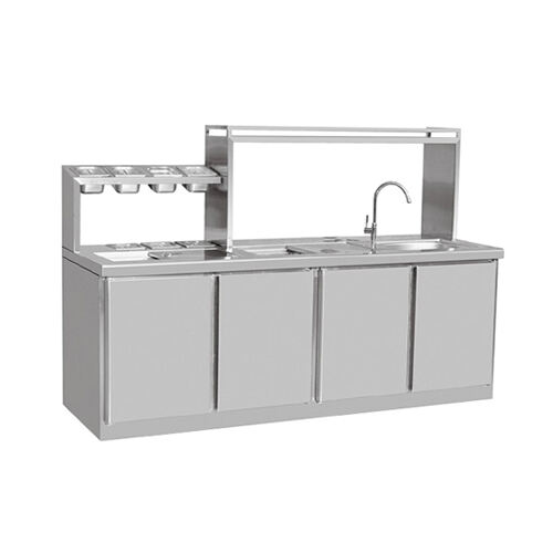 2.2m Stainless Steel Bar Work Station