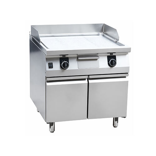 750 Luxe Series Gas 1/3 Datar 2/3 Bergelombang Griddle dengan Kabinet