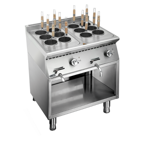 nồi luộc mì gas X Series 800 với tủ mở